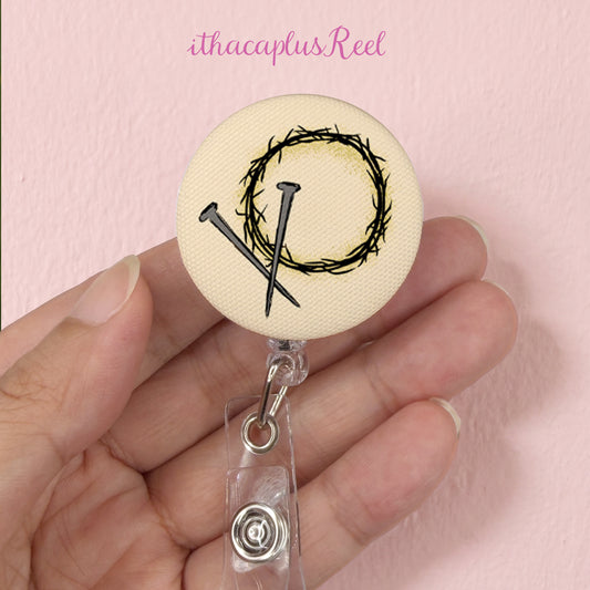 faith Fabric Retractable Badge Reel