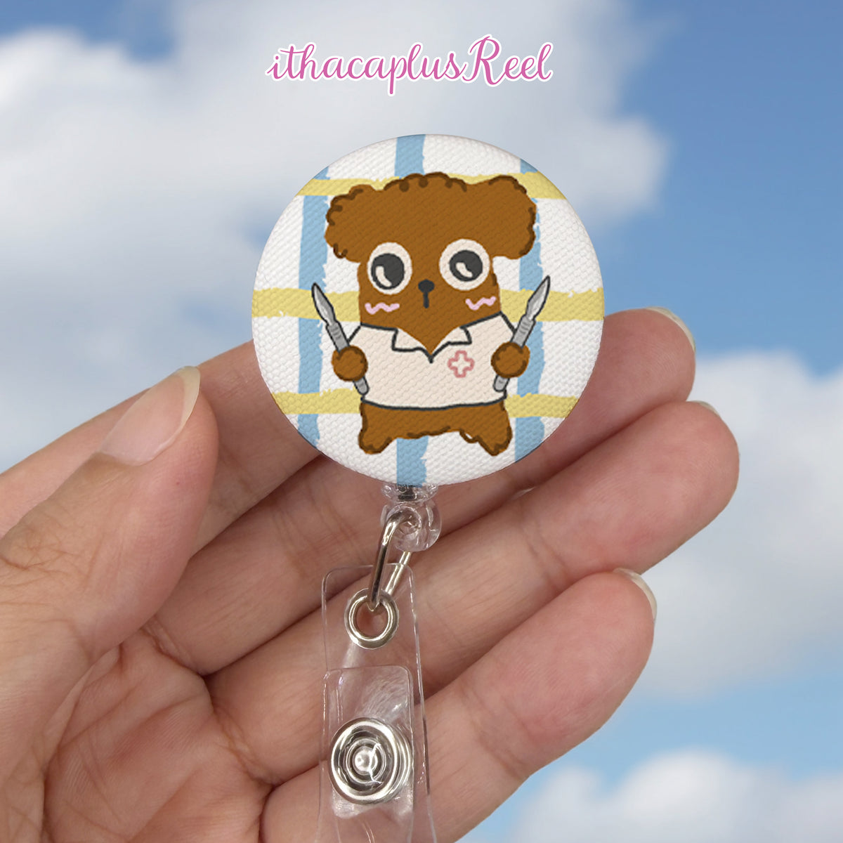New Fabric Retractable Badge Reel